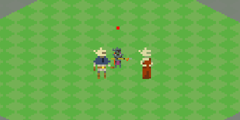 Screenshot of Tactics Demon game as of July 2rd - Goblin soldier attacking with spear